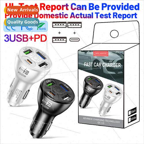 32W PD20W+3USB fast charging Type-c car charger car charger