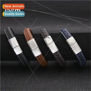 men bracelet simple Europe steel woven stainless catch hand