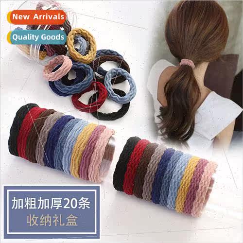 Korea simple versatile tie hair thickened hair circle ins le