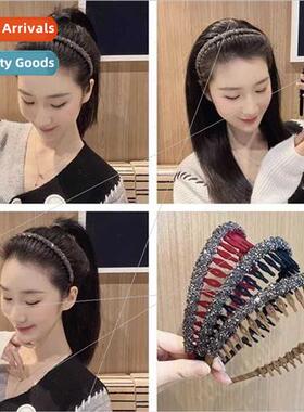 Flocking full diamond hair band clip Korean pressure hairpin