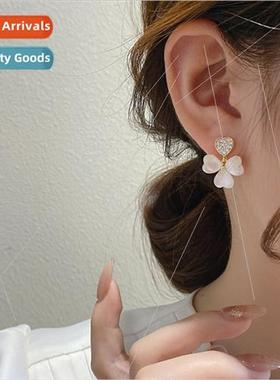Four-leaf clover earrings female 2023 summer new tide earrin