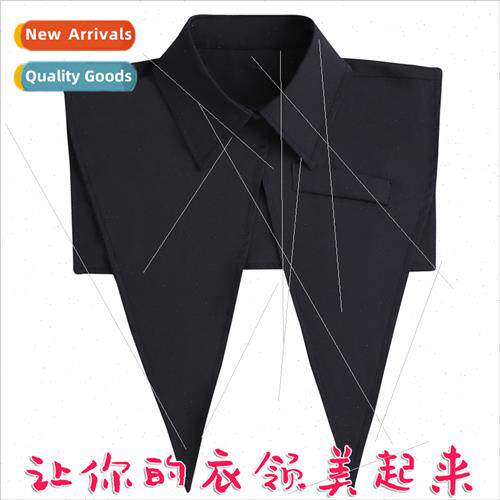 Summer thin shirt type shawl collar large pointed collar ver