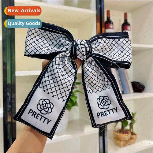 Camellia large bow hair clips irregular Korean hair grip sim