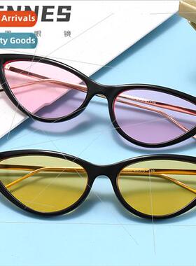 new Europe retro cat eye sunglasses women ins glasses triang