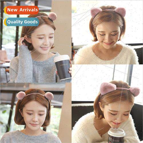 Wash face hair band 适用mask plush hair band makeup cute hea