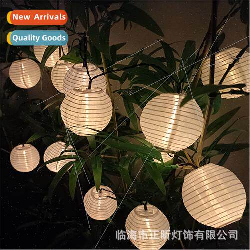 Solar Fabric Small Lantern String ghts Colorful Lanterns Amb