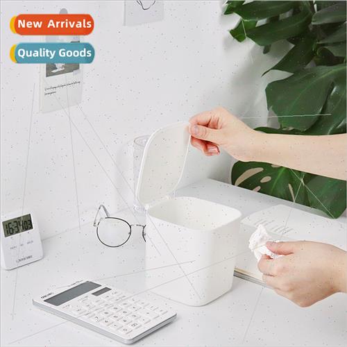 Household desktop mini trash can lid living room coffee tabl