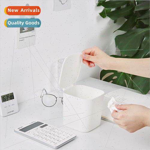 Household desktop mini trash can lid living room coffee tabl
