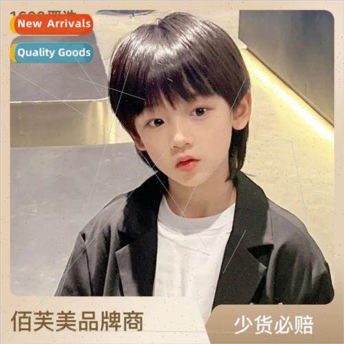 Children wig male handsome wolf tail short hair photo photog