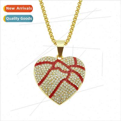 Europe Hip Hop Ruptured Heart Pendant Burst Textured Heart B