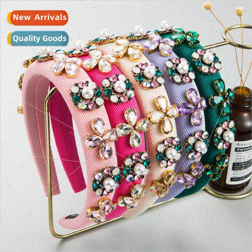 Hair bands Korean inlaid diamonds pearl wind headband Korean
