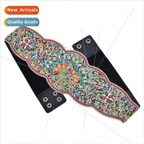 Europe Fashion Retro Waistcoat Bohemian Ethnic Inlaid Carved