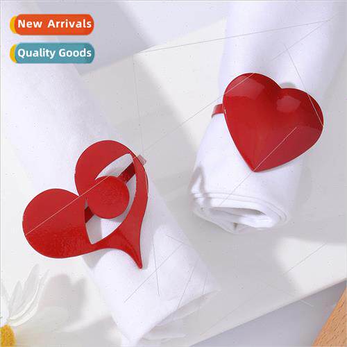 Europe new creative alloy love napkin ring napkin buckle wed