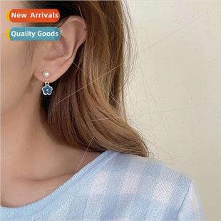flower compact earrings female pear Koreasweet summer simple