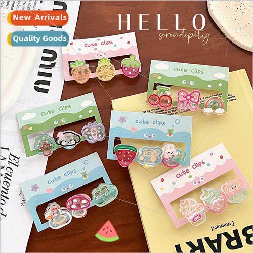 3 pack Korean  cartoon mini grab clip girls small yellow duc