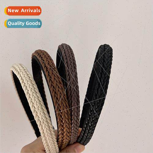 French braided thick braid headband retro pressure hair hair