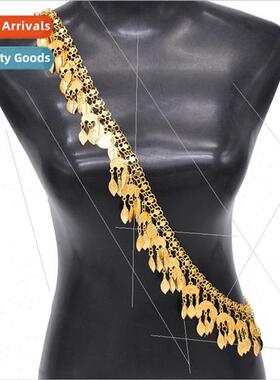new body chain gold leaf tassel shoulder chain fashion hollo
