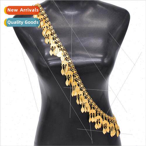 new body chain gold leaf tassel shoulder chain fashion hollo