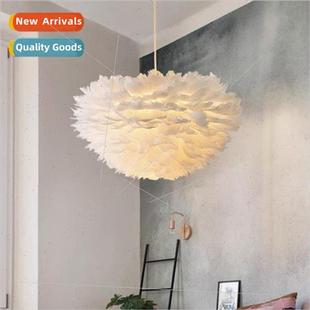 ins Scandinavian teenage girl romant Bedroom warm chandelier