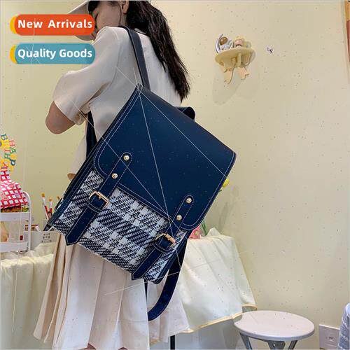 Japan retro plaid flap shoulder bag female new tide fashion