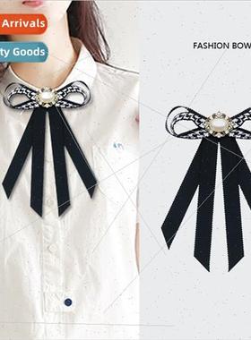 Jewellery simple versatile JK rhinestone pearl black whe kil