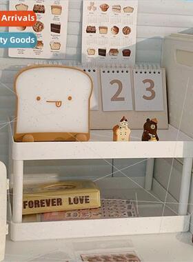 Double desktop organizer bedroom cosmetic office sundry shel