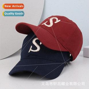 letters S baseball cap female hundred students sports sunscr