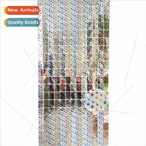Party supplies color star square rain curtain birthday festi