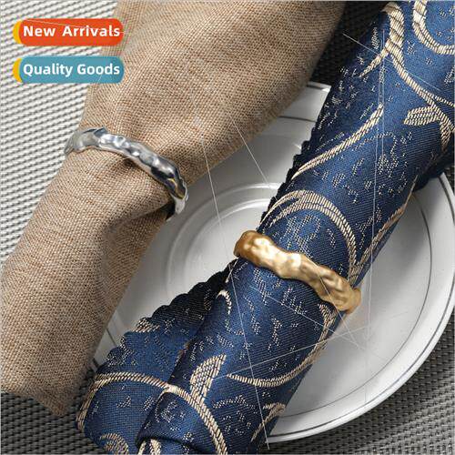 Western restaurant table decoration round napkin ring couple