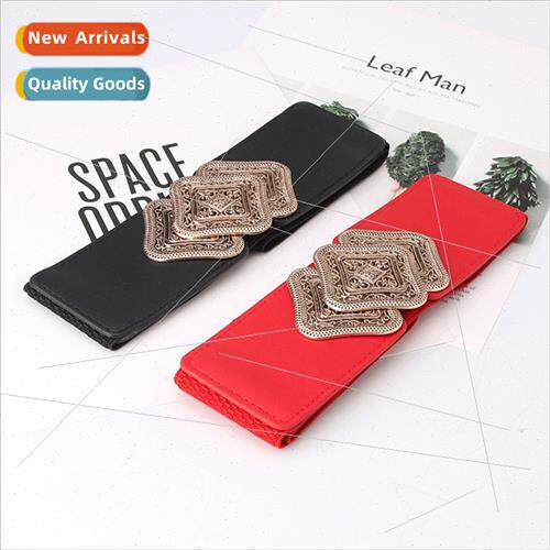 Women simple elastic elastic waist seal fashion dress su dec