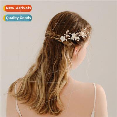 Vintage bridal wedding accessories handmade ceramic flower p