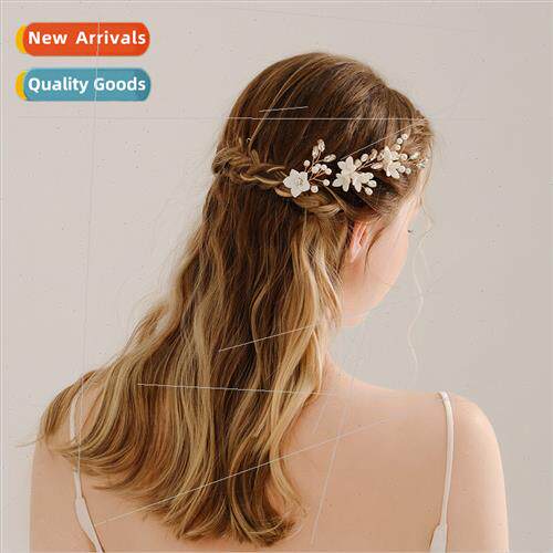 Vintage bridal wedding accessories handmade ceramic flower p