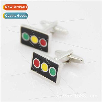 Traffic light cufflinks interesting shape color French cuffl