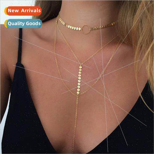Europe fashion jewelry fashion versatile pendant chain colla