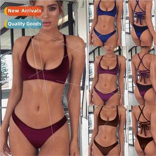 swimsu bikini sexy velvet 2018A27 gold bay_2018Europe