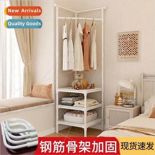 Corner coat rack floor bedroom bedside shelves simple corner