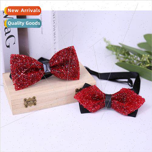 15 years old  fashion crystal bow tie men su accessories red
