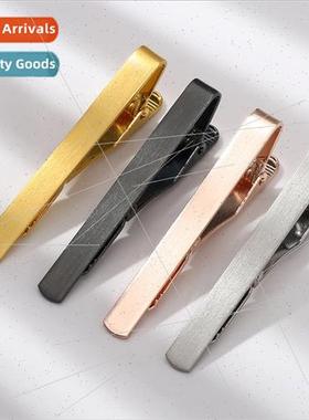 Fashion matte brushed gold men tie clip simple business prof