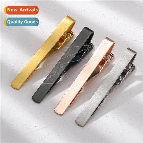 Fashion matte brushed gold men tie clip simple business prof