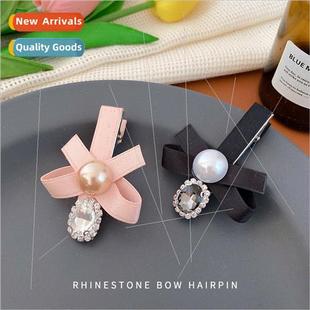 bow rhinestone sweet cute duck side pink pearl Korea imation
