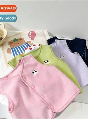 Baby vest men and girls spring and fall outside the shoulder