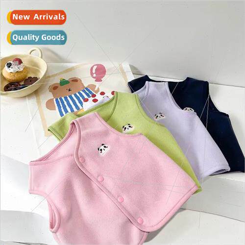 Baby vest men and girls spring and fall outside the shoulder