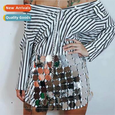 180182 Europevest nightclub show sexy fashion round sequins