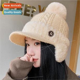 female set New fall wild wool warm ball scarf winter cap