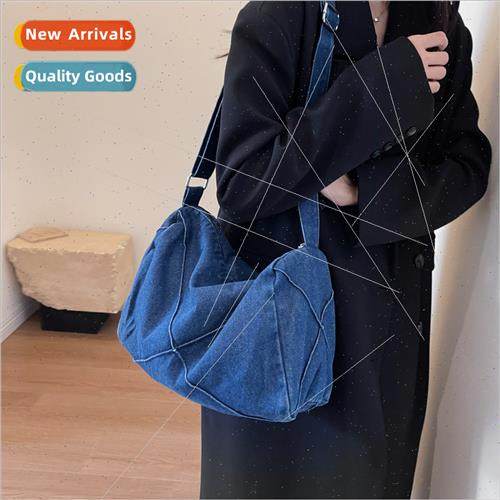 retro denim shoulder bag bag female casual versatile simple