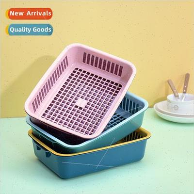 Kchen washbasin rice pans Plastic dishwashing basket fru bas
