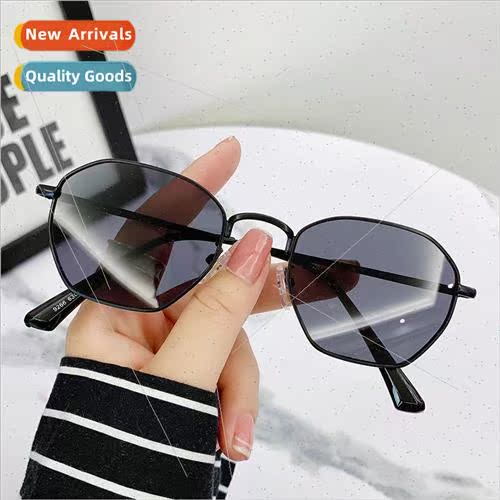 new polygonal sunglasses nd gradient color sunglasses metal