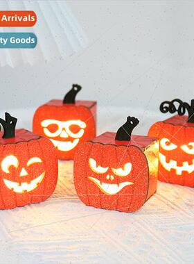 New Halloween dress up props LED luminous pumpkin lamp ghost