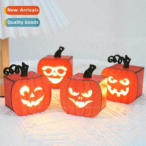New Halloween dress up props LED luminous pumpkin lamp ghost