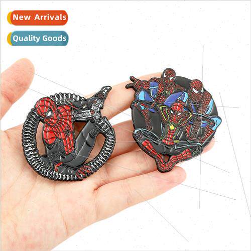 Marvel  Spider-Man metal pin spider logo Iron Man alloy oil